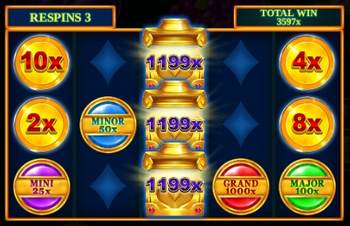 3 Bonus symbols trigger Cash Spins.