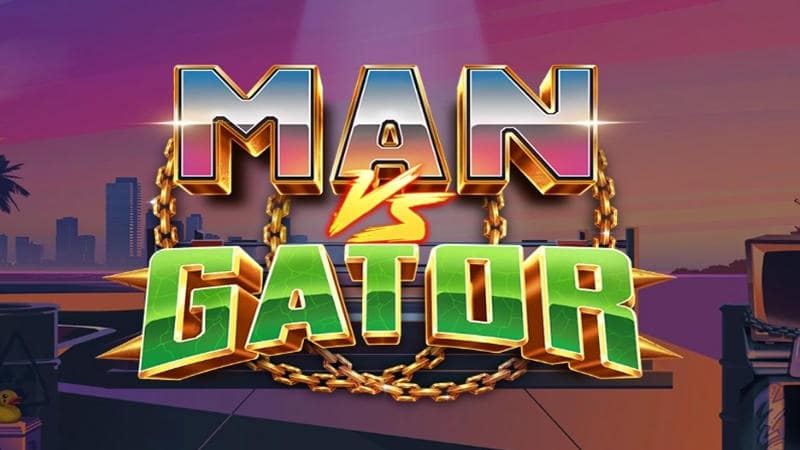 Man vs Gator Slot Logo