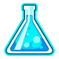 blue beaker