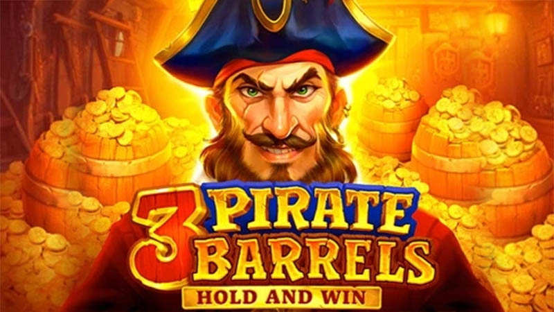 3 Pirate Barrels Slot Logo