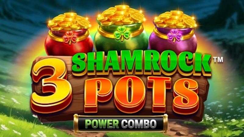 3 Shamrock Pots Power Combo Slot Logo