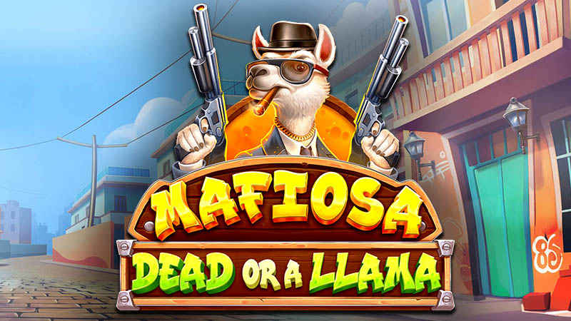 Mafiosa Dead or a Llama Slot Logo