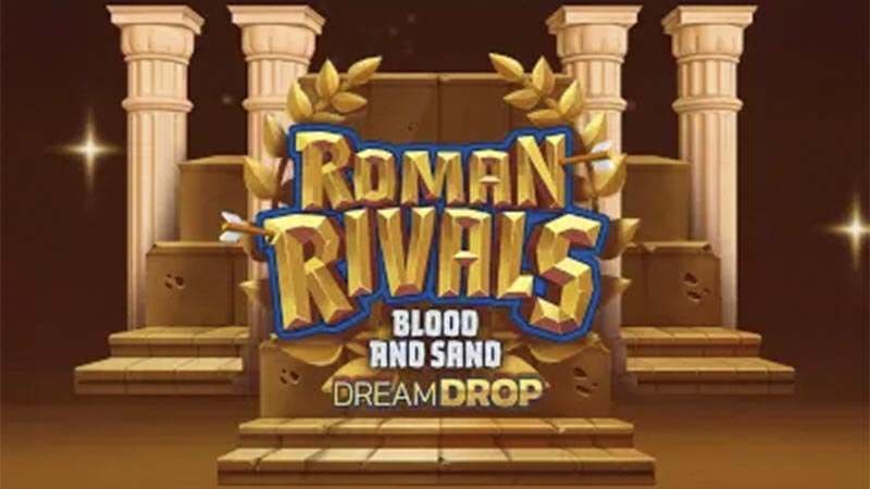 Roman Rivals Blood and Sand Dream Drop Slot Logo