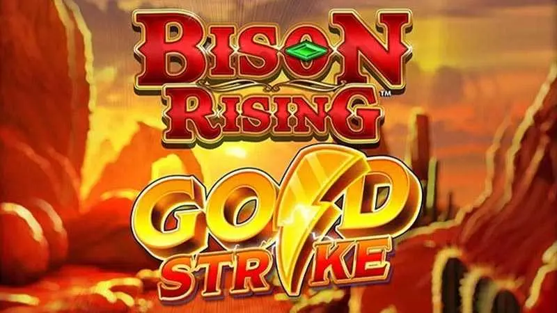 Bison Rising Gold Strike Slot Logo