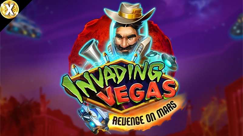 Invading Vegas Revenge on Mars Slot Logo