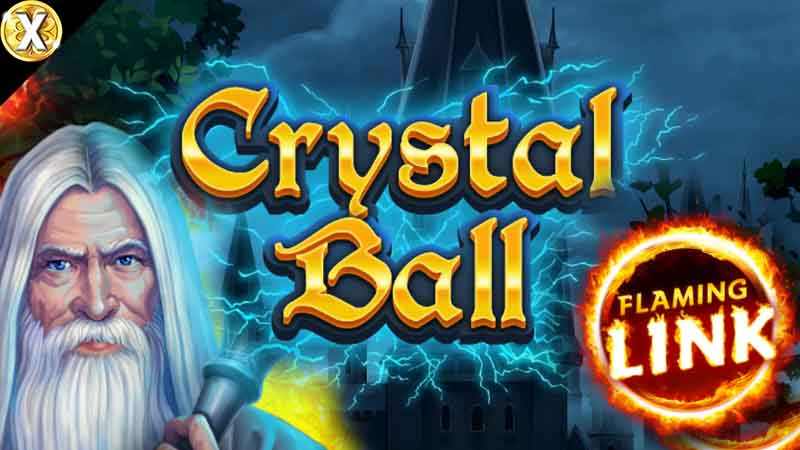 Crystal Ball Flaming Link Slot Logo